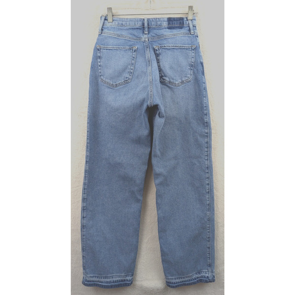 Hollister sz 3R 26/31 Jeans Ultra High Rise Dad distressed denim blue 0053 - Picture 4 of 7